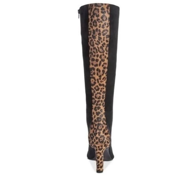Alfani Tadashi Knee-High Step N Flex Boots Black Cheetah Animal Print Size: 7.5 - Picture 2 of 4